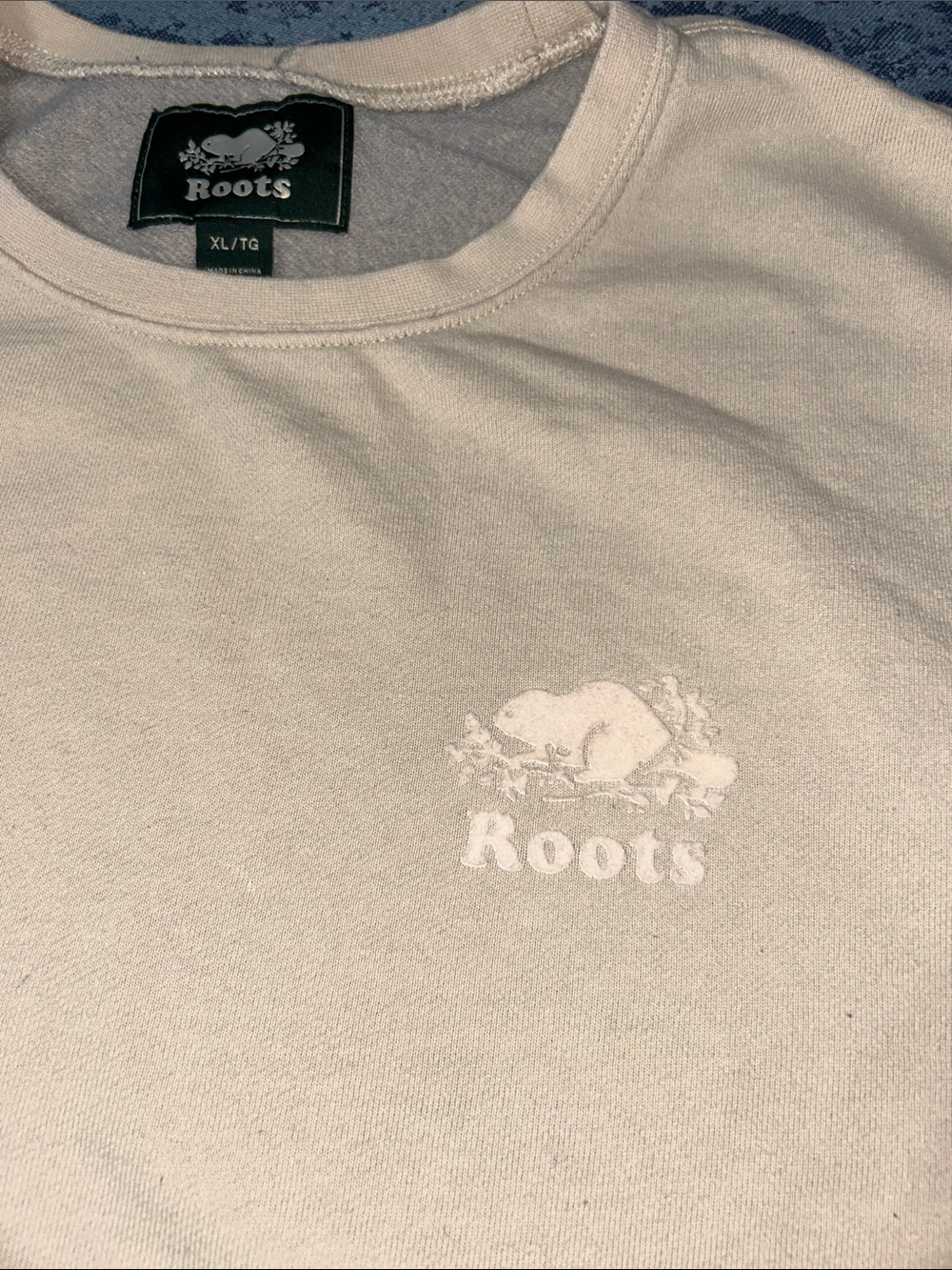 Roots Women’s Crewneck Sweatshirt in Pale Beige - Picture 2 of 6